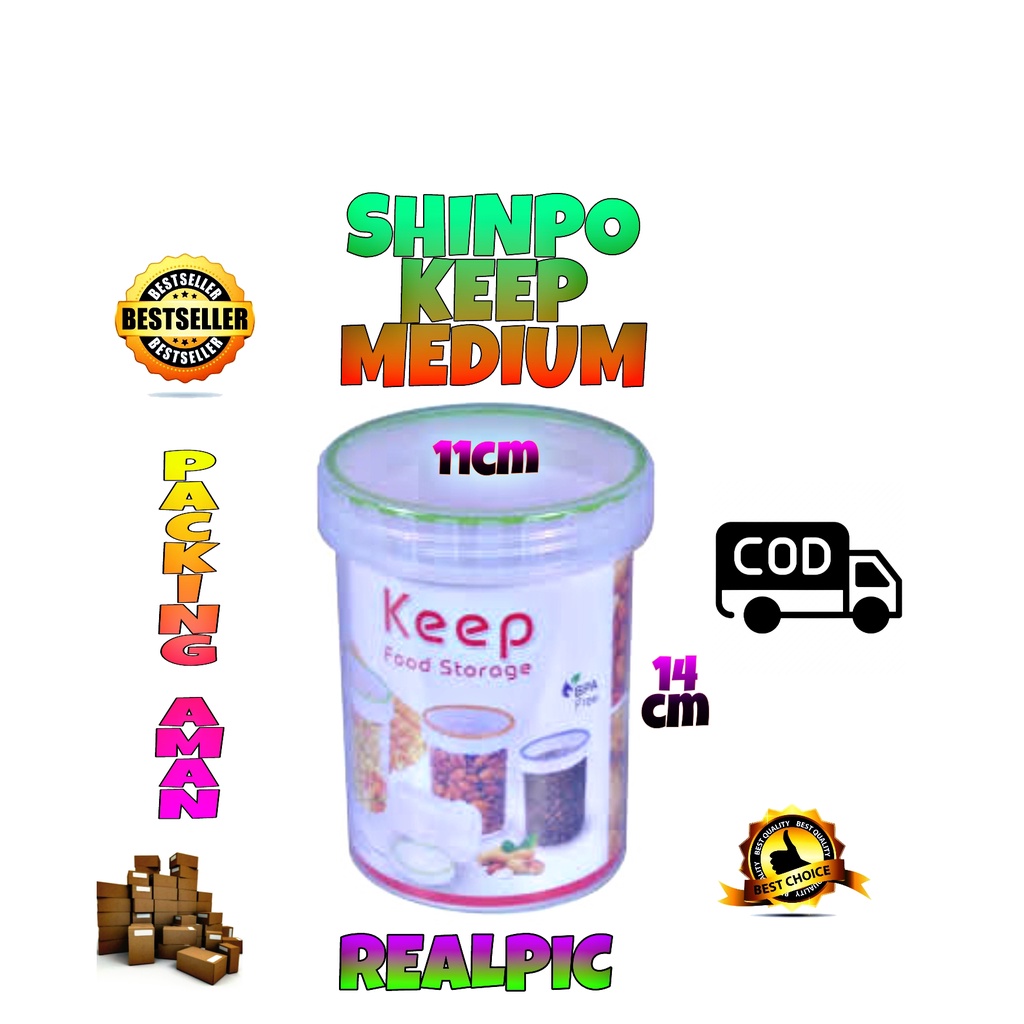 ( BISA COD ) PROMO Shinpo SIP-352 Keep Series / Toples Plastik Polos / Tempat Cemilan / Food Storage / Wadah Makanan