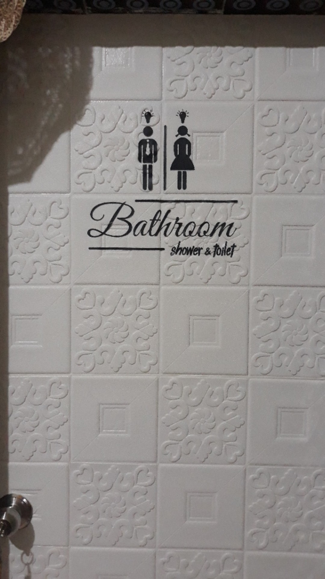 Sticker Pintu Bathroom Shower Toilet Idea Cewek Cowok Unik Dekorasi Dekorasi Rumah Pajangan Dinding