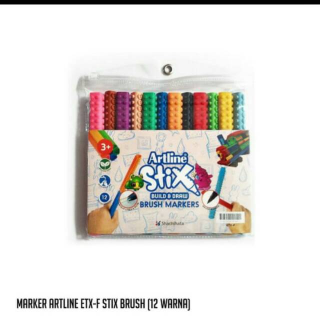 

ARTLINE STIX BRUSH MARKER 1SET ISI 12WARNA