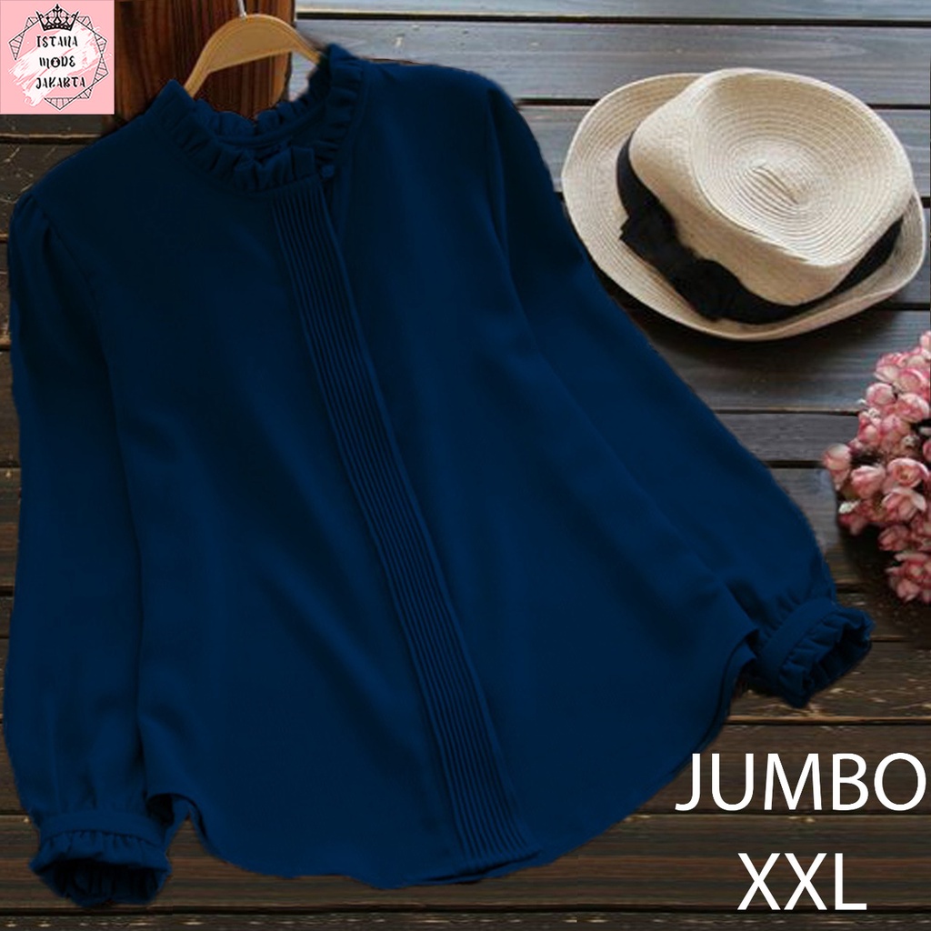 ISTANA MODE JAKARTA Lilac Jumbo baju atasan wanita terbaru blouse korean style blouse wanita lengan panjang-7