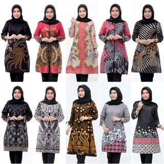 Image of EMHABATIK | Jumbo Tunik batik Wanita emhabatik Seragam terlaris