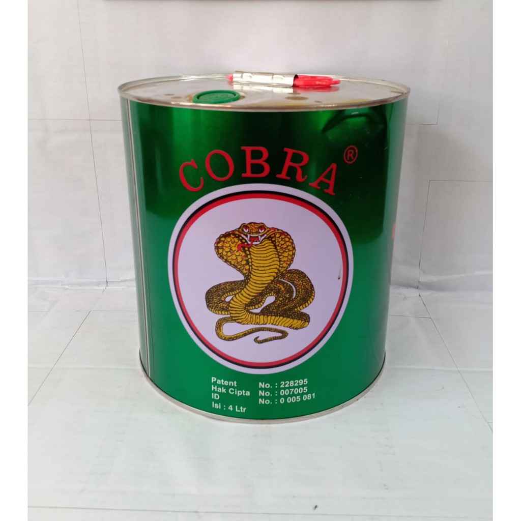 THINNER COBRA 4L HIJAU - TINNER COBRA HIJAU - TINER PENGENCER CAT