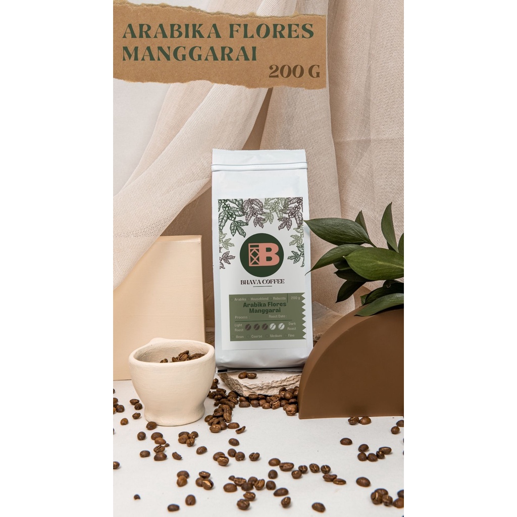 

BHAVA KOPI - Arabika Flores Manggarai 200GR Biji / Bubuk | Full Washed - Medium Roasted