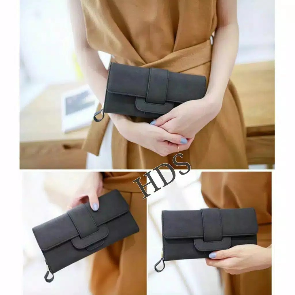 DOMPET PANJANG WANITA IMPORT KOREA MEWAH  FASHION MURAH LIPAT ABG BATAM