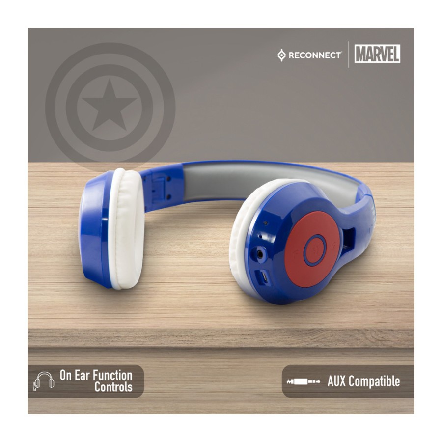 Reconnect Marvel Captain America Over Ear Wireless Bluetooth Headphone