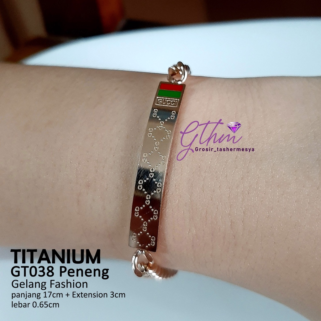 Gelang Titanium Peneng Branded GC Keren Mewah Fashionable Stylish Perhiasan Import GT038 GTHM