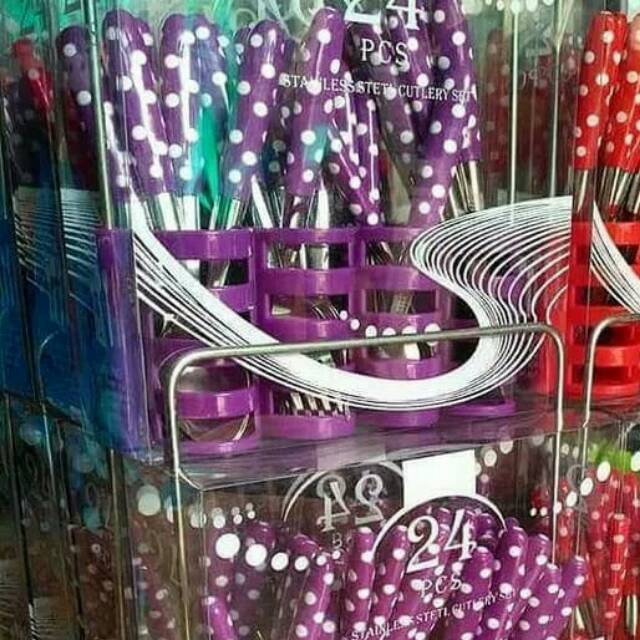Sendok polkadot / sendok set polkadot