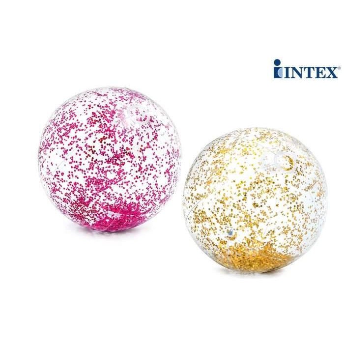 Intex Transparent Glitter Beach Balls Bola Kolam Renang / Pantai 58070