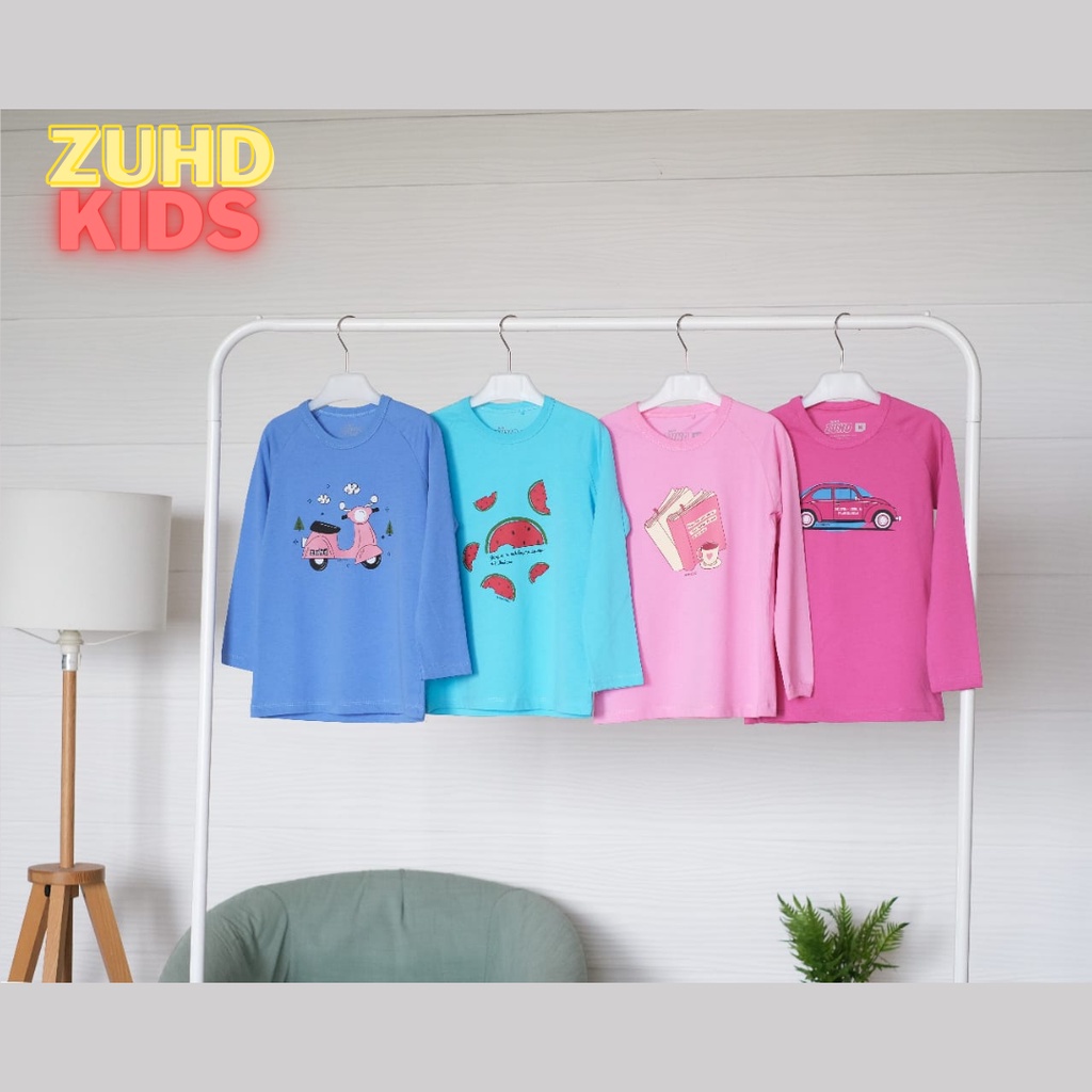 Kaos Distro Anak Perempuan Cewek Lengan Panjang Baju Murah Berkualitas Premium  Umur 1 2 3 4 5 6 7 8