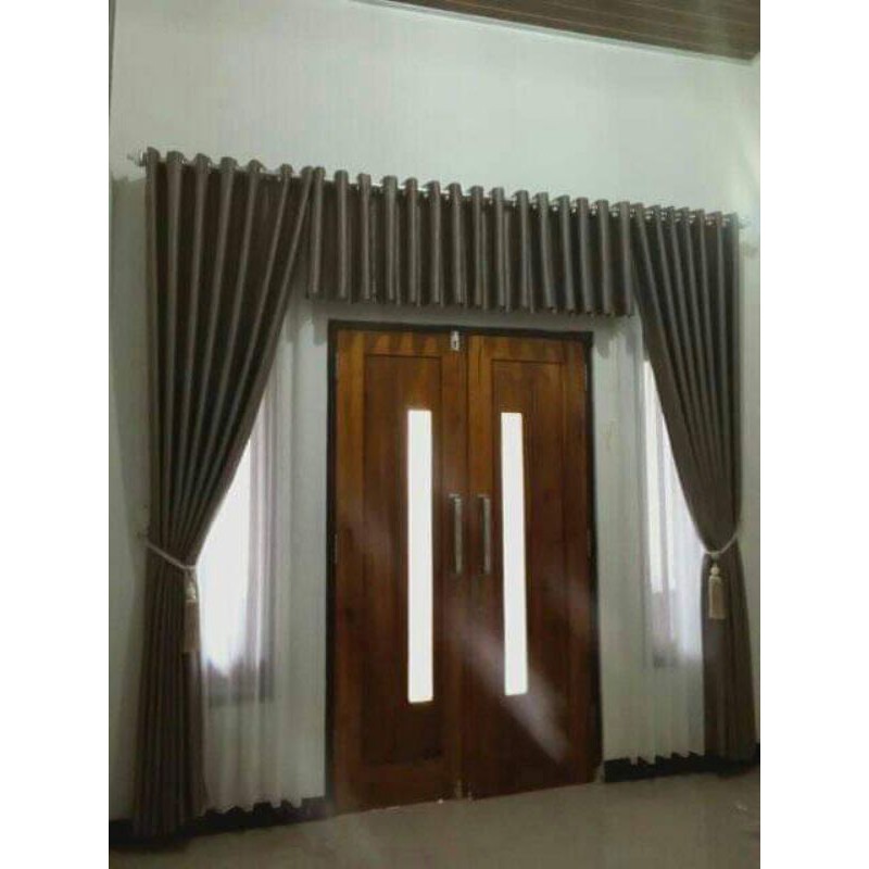 gorden blackout polos satu set poni gorden batang gorden