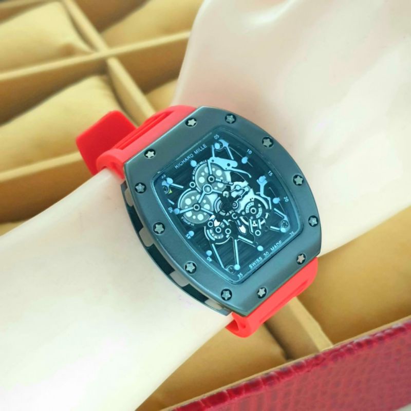 Jam Tangan Pria RM Richard Mile Super Mewah Dan Elegan - Jam Tangan RM Super Elegan - Merah