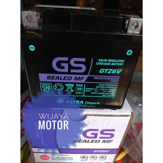  AKI  ACCU KERING GTZ6V GS Astra Shopee Indonesia