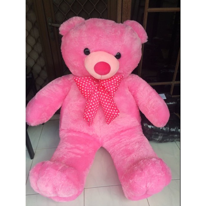 Boneka teddy bear super jumbo pink