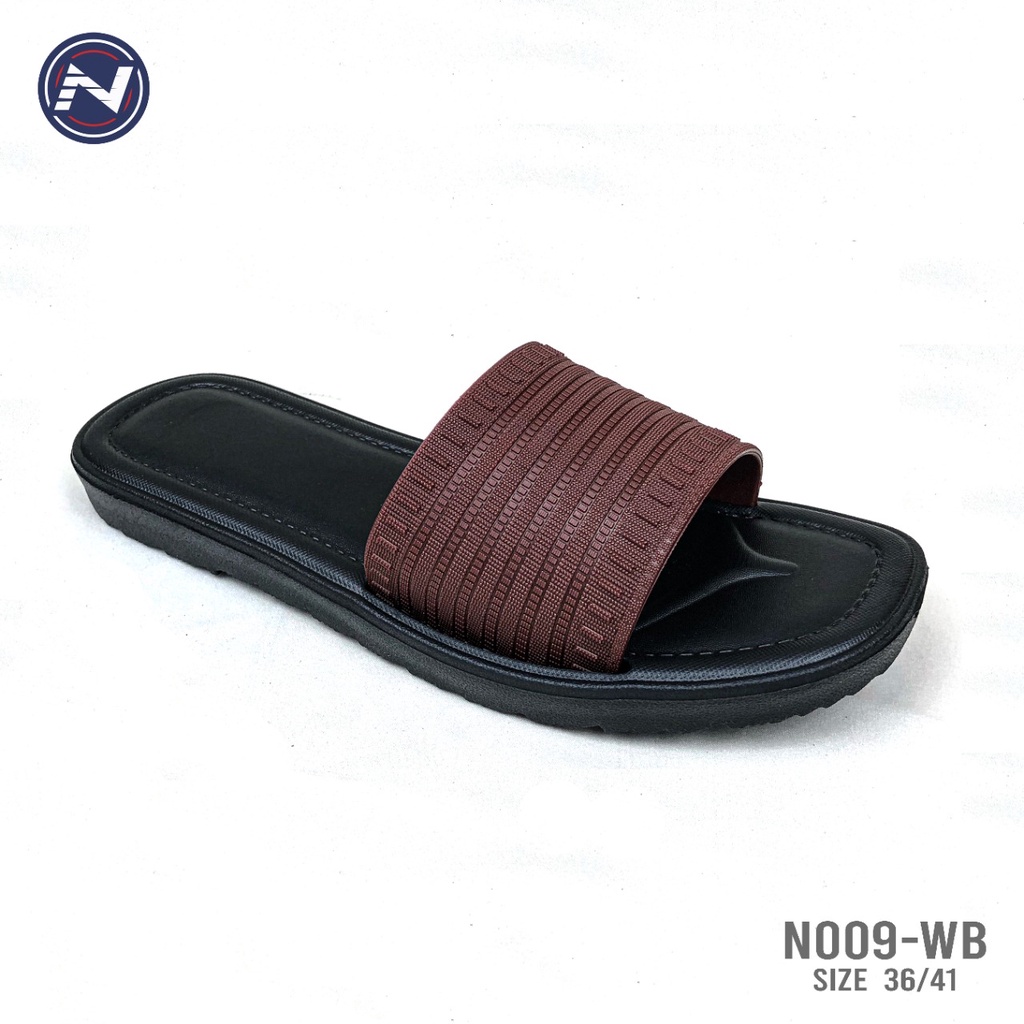 Sandal Wanita Kekinian Selop Santai Flat Cantik Casual Nyaman Empuk Ringan - N009 (36/41)