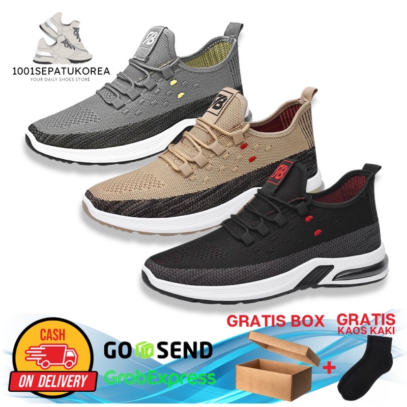 1001 IMPORT SEPATU SNEAKERS PRIA SPORT SAYT + BOX DAN KAOS KAKI !!! - 3 WARNA