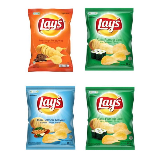 

Lay's Potato [Rumput Laut-Bbq-Salmon Teriyaki] 68g