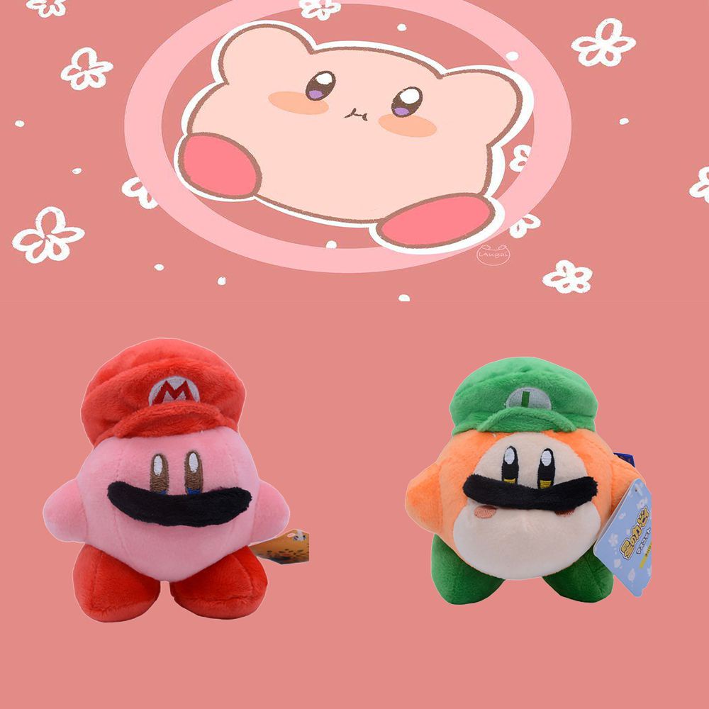 Mainan Plush Kirby Waddle Dee Lembut Dan Dapat Di Peluk Dengan Topi Mario Luigi Untuk Waktu Bermain Anak Dan Gamer