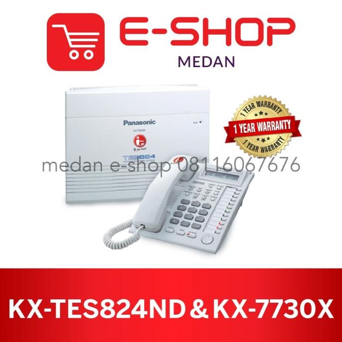 siap kirim] Panasonic PABX 3 lines (CO) 8 Extension PBX Unit KX-TES824 + KX-T7730