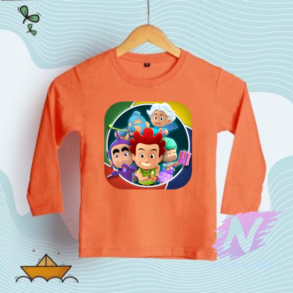 KAOS ANAK LENGAN PANJANG KIKO KARTUN ANAK