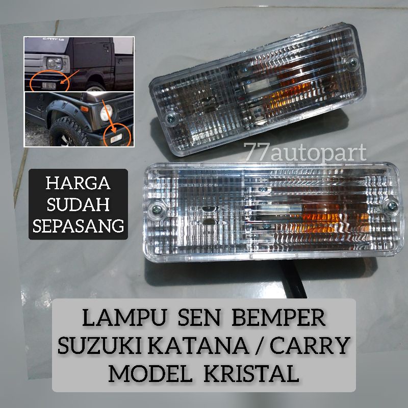 Lampu sen bemper suzuki katana carry model kristal