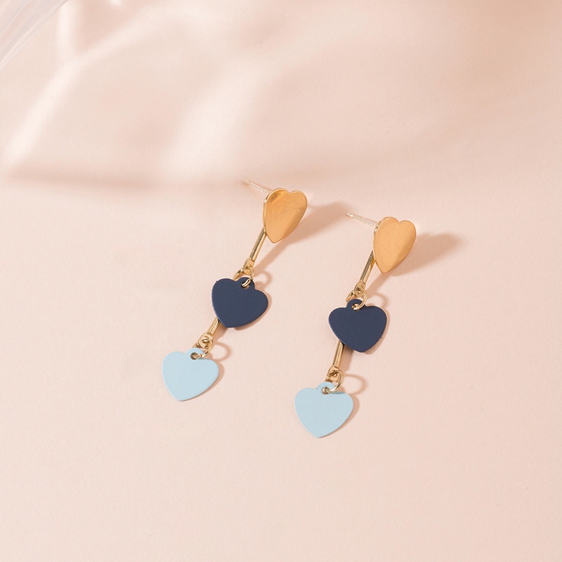 Anting Tusuk Bentuk Hati Bahan S925 silver