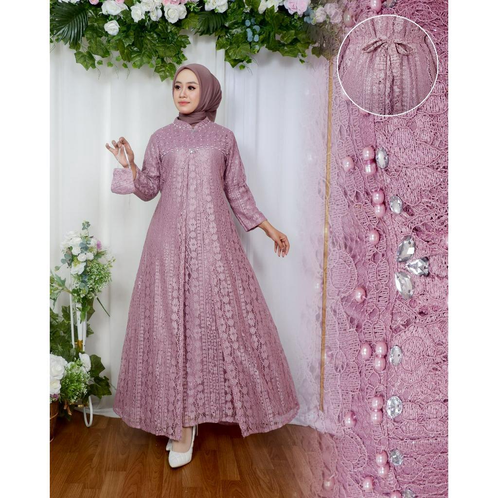 Gamis modern hijab Gamis pesta pernikahan Gamis outher pesta pernikahan Size M L XL XXL