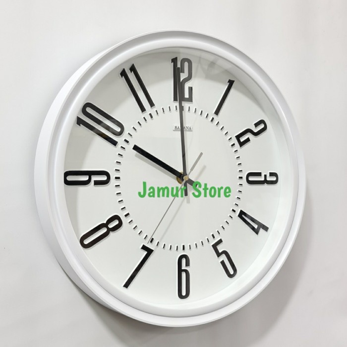 Wall Clock Sakana 550 Putih/Jam Dinding Sakana 550 Original Sakana
