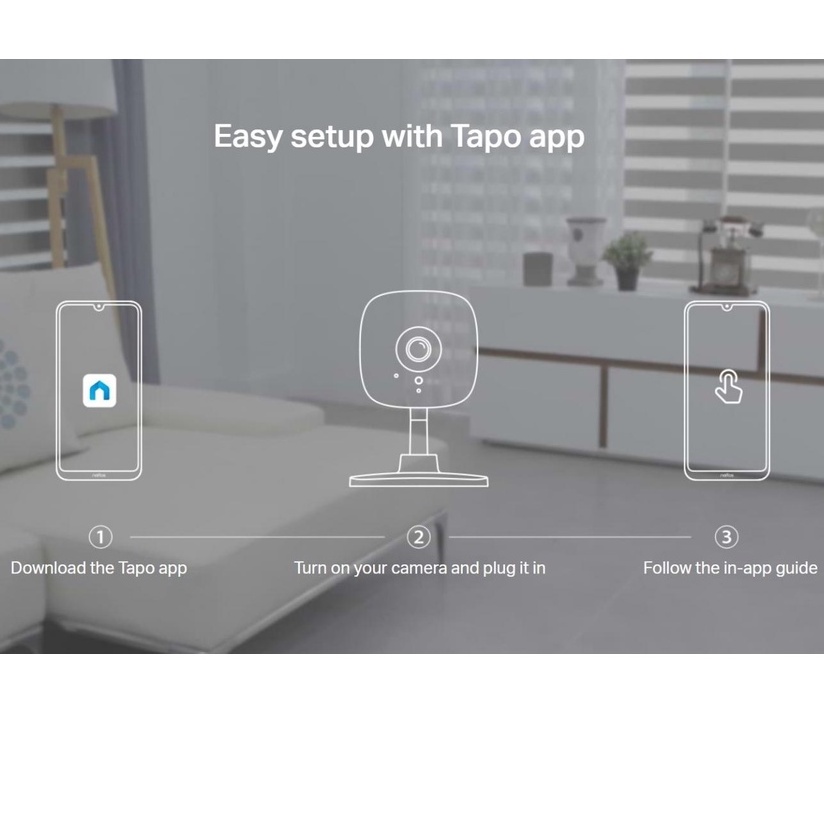 TP-LINK IP Camera CCTV 1080P Night Vision Tapo C100 Smart AI bisa membedakan objek Manusia dengan Binatang meminimalkan kesalahan deteksi gerakan TP-LINK Surveillance with wifi infrared wireless network ip camera wi-fi wifi Aplikasi Android TAPO TP LINK