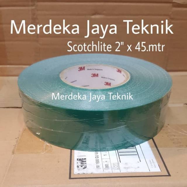

Reflective Diamond Grade 3m EGP Stiker Sarang Tawon Warna Green Ukuran 48mmx45M Lakban Scotchlite