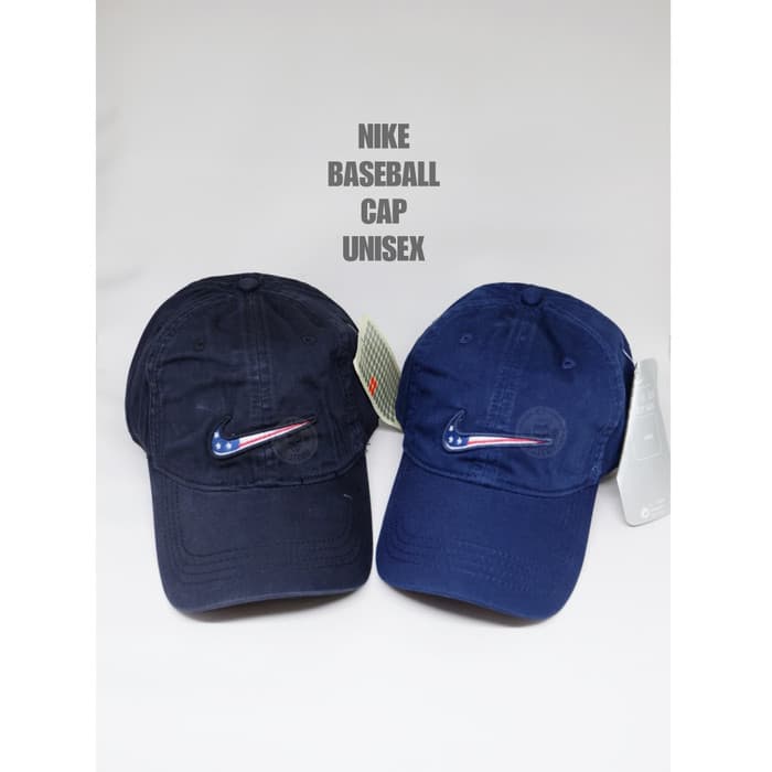 Baru Topi Fashion topi baseball NIKE usa flag logo embroidered import Diskon