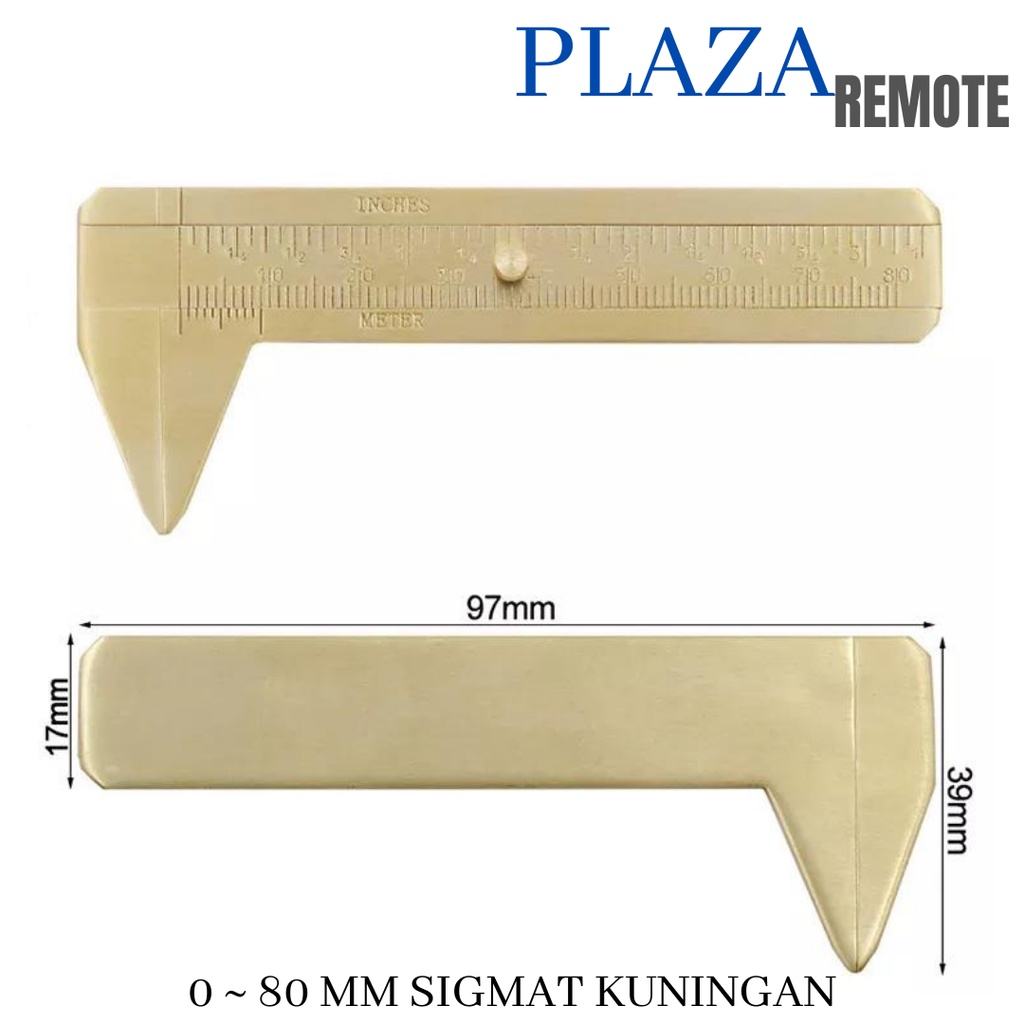 0 ~ 80MM SIGMAT KUNINGAN Penggaris MINI PORTABLE JANGKA SORONG