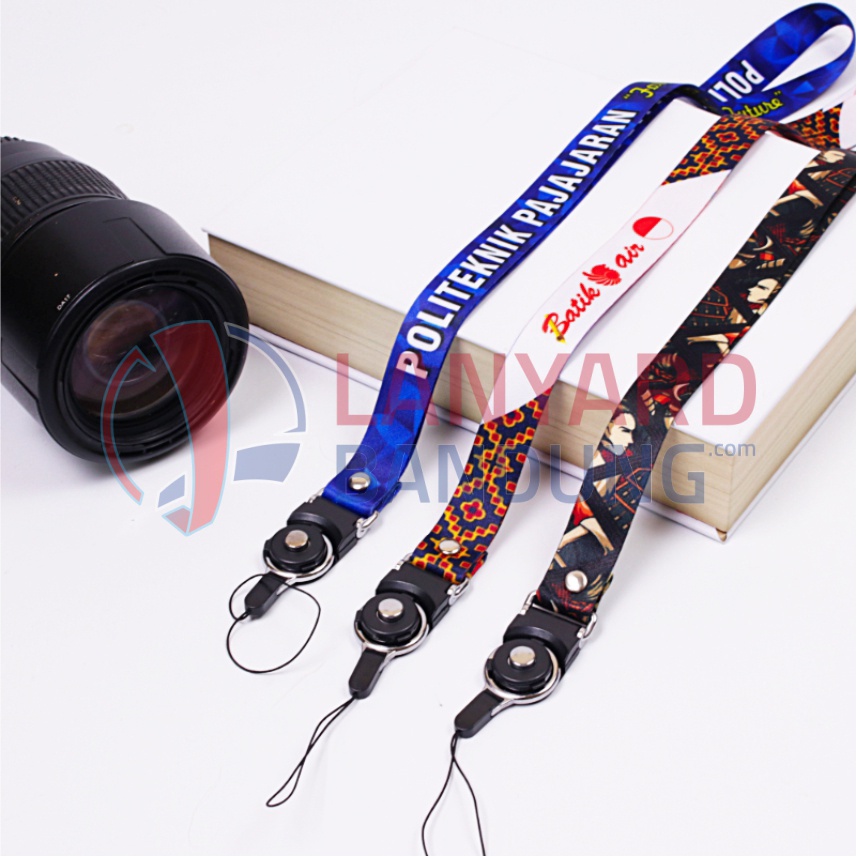 custom tali lanyard rotate HP print sublim 2cm cetak 2 muka  / tali idcard rotate HP printing dua cm cetak dua muka / nametag