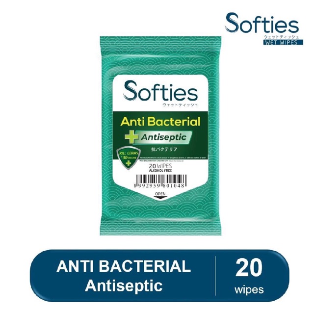 Softies Anti Bacterial Wipes (20wipes)