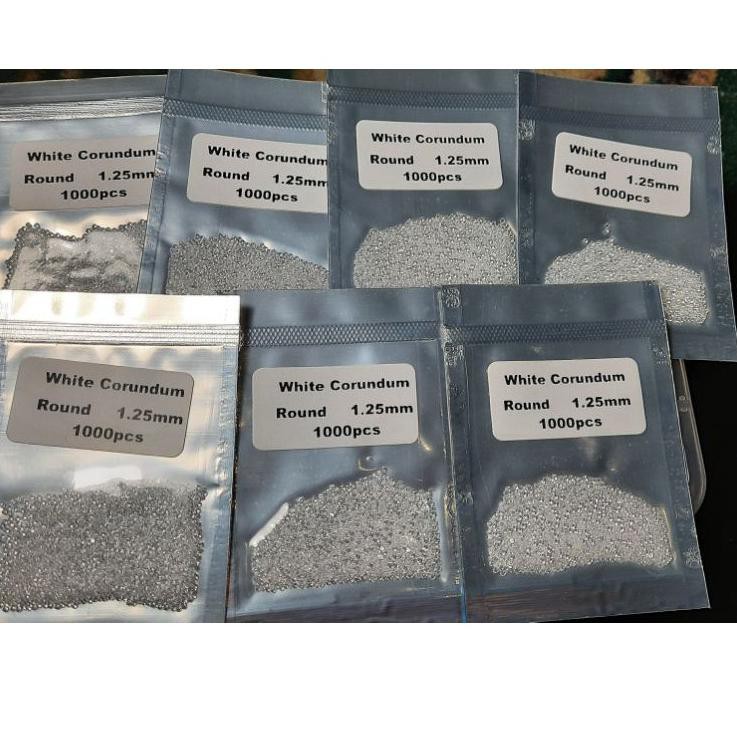 BEST SELLER BATU WHITE CORUNDUM TABUR / NON MOISSANITE TABUR (1 saset) ,