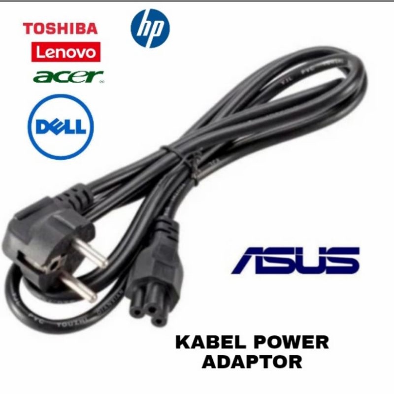 Kabel power adaptor 3(tiga) pin /  3(tiga) lubang / mickey mouse