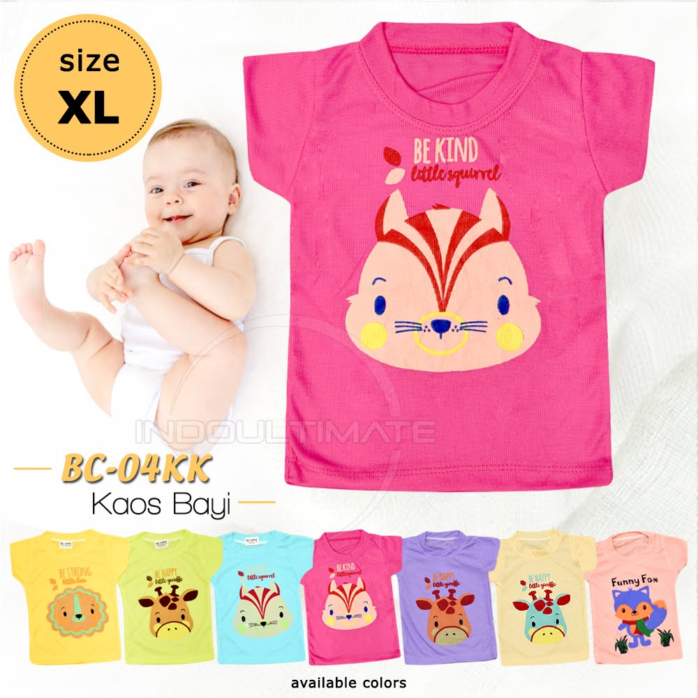 1 Pcs Kaos Anak Bayi Balita Laki-Laki Perempuan COTTON BC-04KK Baju Anak Bayi Balita Atasan Anak