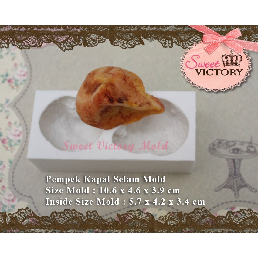 Cetakan Silikon Pempek Kapal Selam Replika makanan utk puding jelly coklat