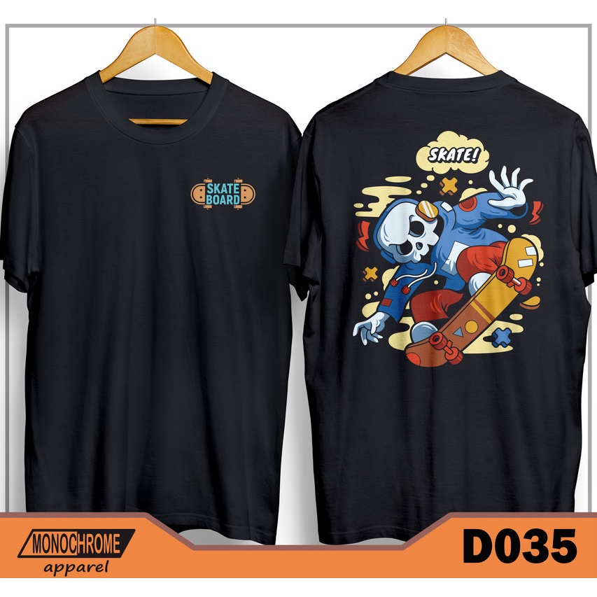 D035 Kaos Baju Skate Skater Skaters Skateboard Distro Pria