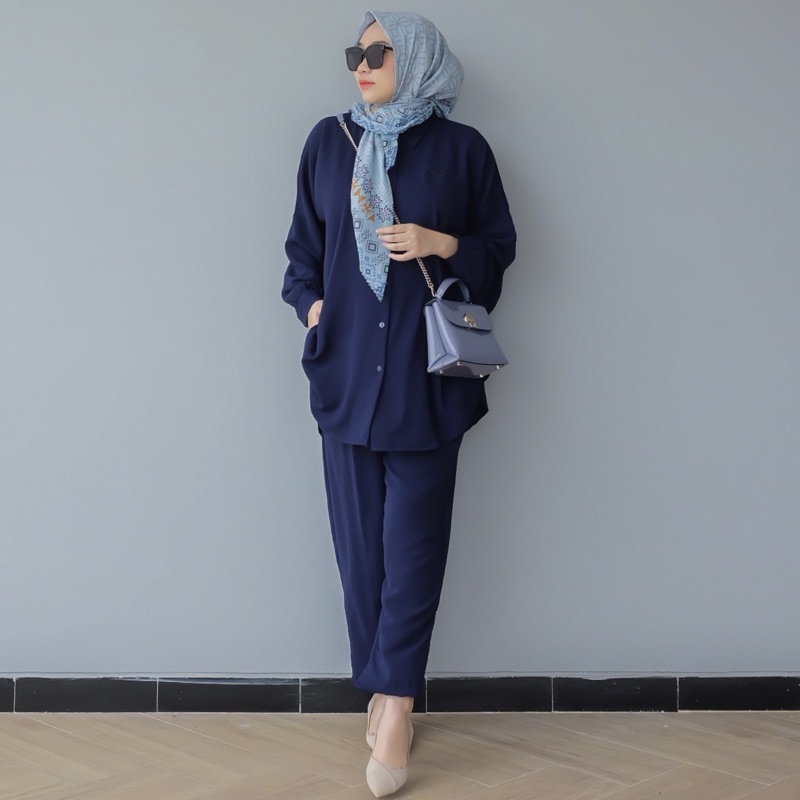 DYN  Basic Anara set Part 6- One Set Atasan + Celana Crinkles-4