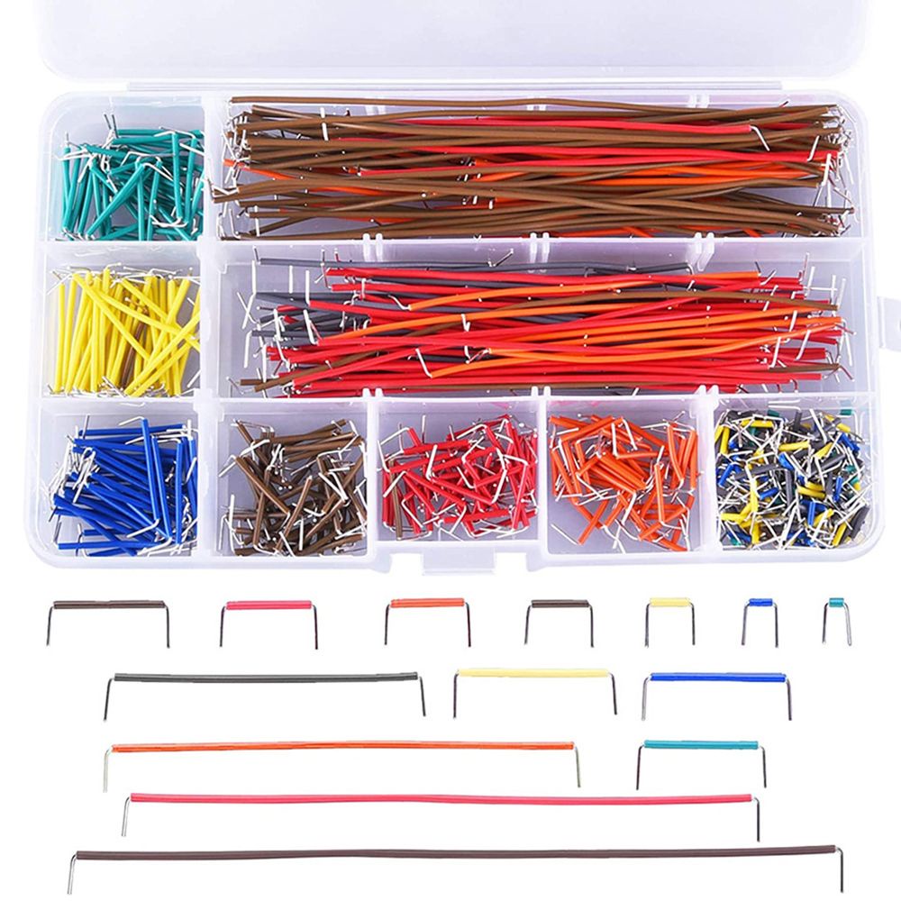 Rebuy 840pcs / Set Kabel Jumper Breadboard Solderless Bentuk U Panjang 14 Untuk Perisai Listrik Diy