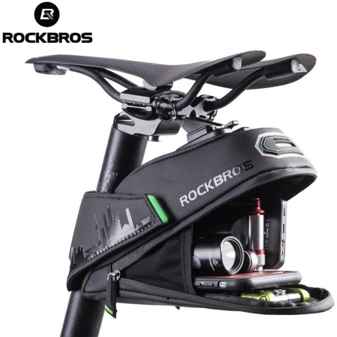 Rockbros Tas Sadel Jok Seatpost Sepeda Waterproof Big Size 1.5Lt