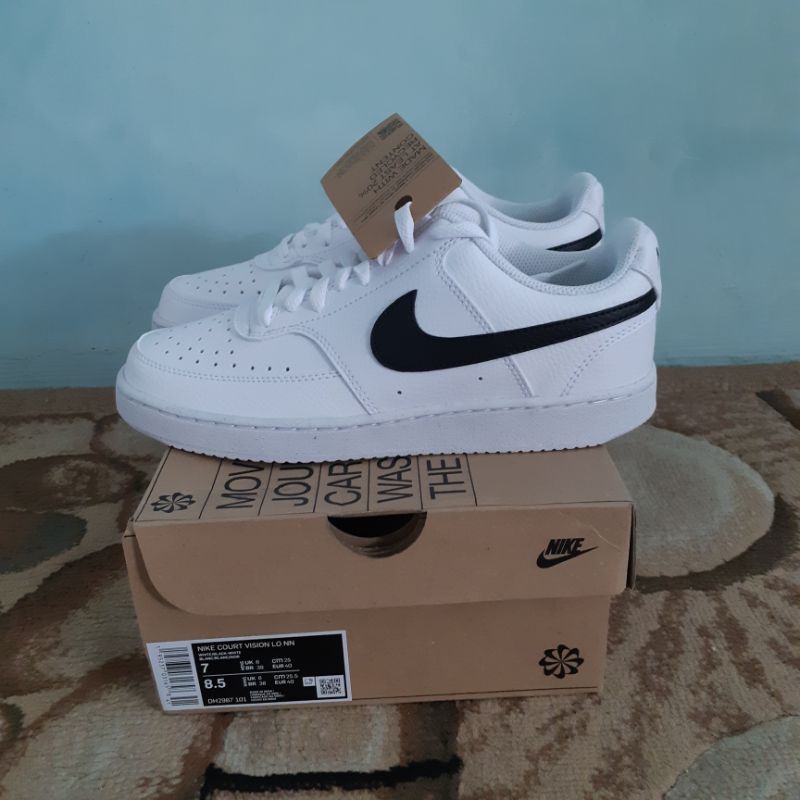 Nike Court Vision Low White Black Leather Original