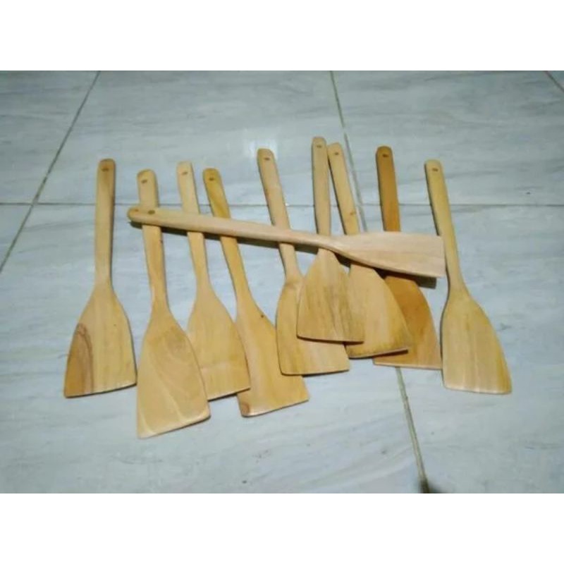 Sutil kayu / sendok kayu / sodet kayu / spatula kayu mahoni / SUTIL MAHONI P35