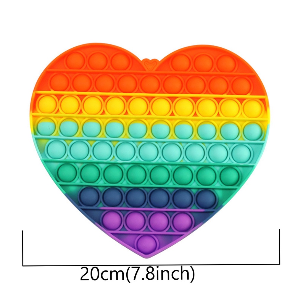 Jumbo Pop It Push Bubble Sensory Cute Toy Super Big Popit Gigantic Oversized Chess Board Push Pop It Hello Kitty Toys for Kid Children Gift-Love 20cm