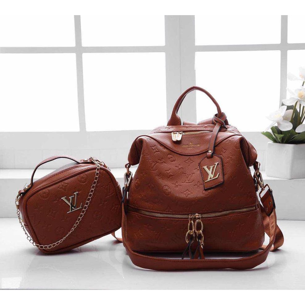 tas wanita LV Lo Uis Louiss Vuitton ransel backpack multifungsi selempang branded import fashion