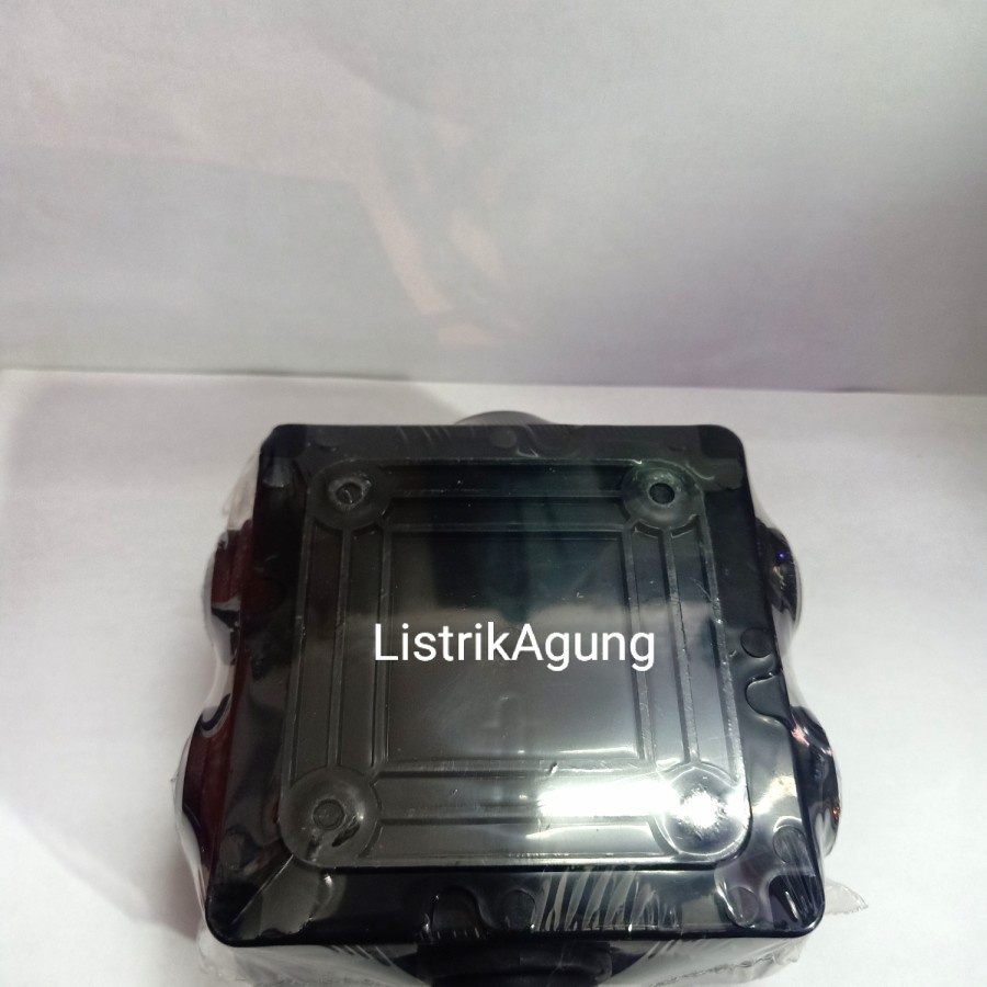 Doradus Duradus Kotak 5/8 Junction Box 5/8 Dexta Kotak Plastik 8cm x 8cm Hitam