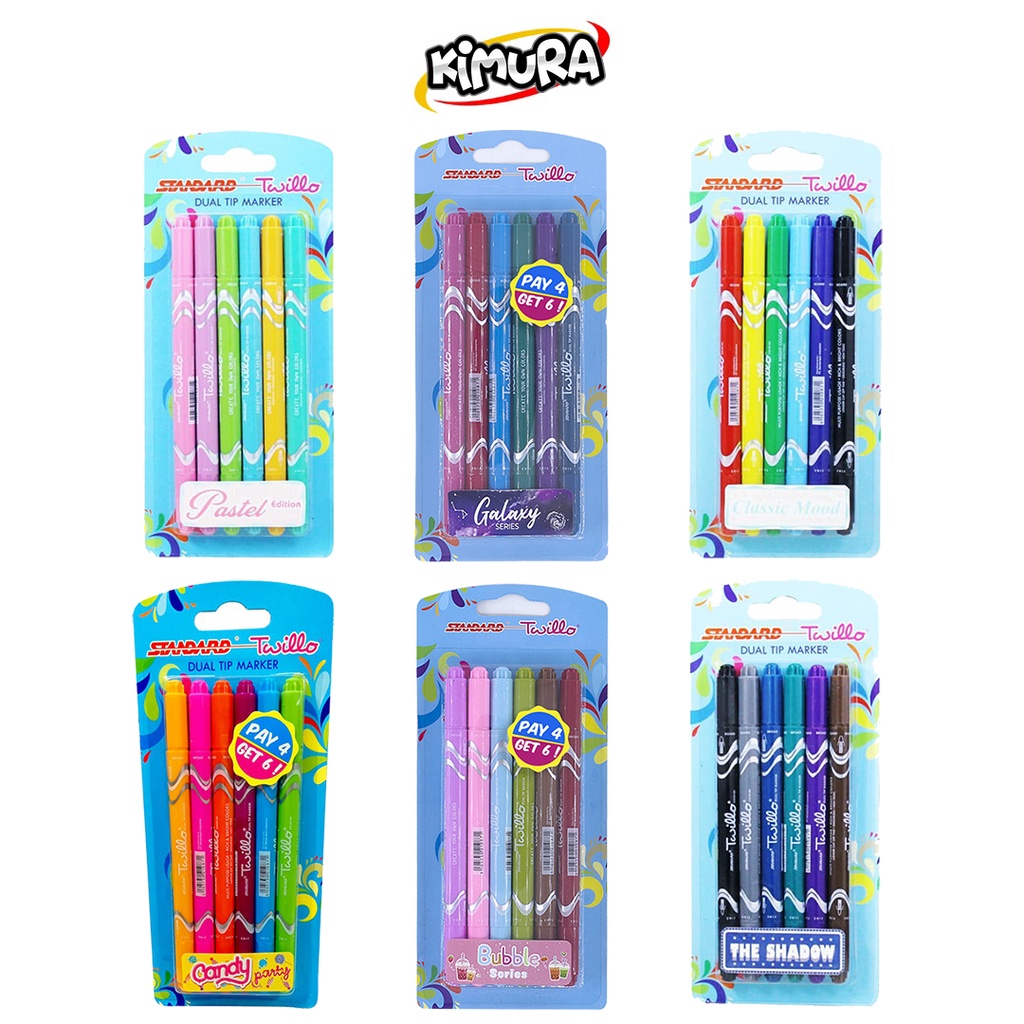 

Ballpoint Standard Twillo Set 6 warna