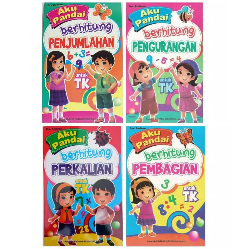 Jual Buku Aku Pandai Berhitung Penjumlahan Pengurangan Perkalian Pembagian Colour Hvs 8626