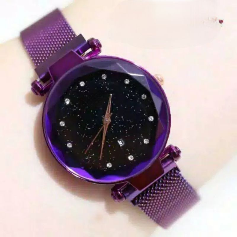 Jam Tangan Wanita Diyoor Magnetik Tanggal Aktif Mata Kecil D732 Ready 4 Warna