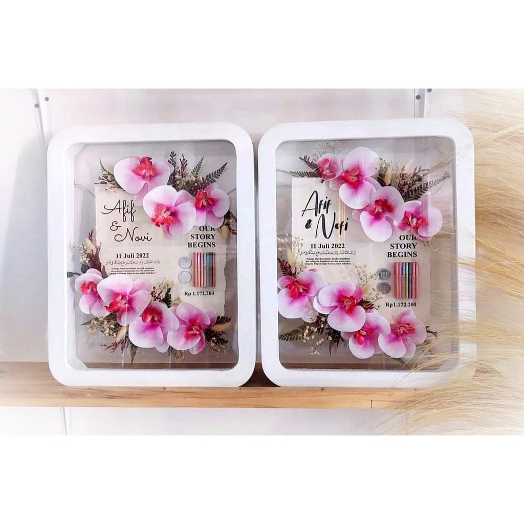 MAHAR ANGGREK UK 30X40/PIGORA MAHAR TRANSPARAN/MAHAR NIKAH